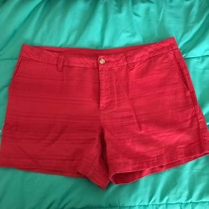 Red shorts. Worn once. EUC. size 14
